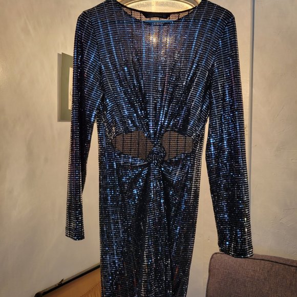 Zara Silver Sparkle Dress - Picture 4 of 4